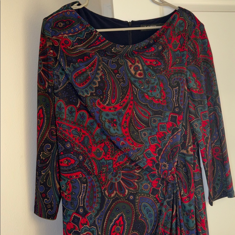 Ralph Lauren Paisley Long Sleeve Dress - Picture 3 of 7